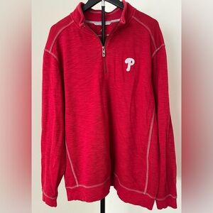 Tommy Bahama x Philadelphia Phillies Red Quarter-Zip Pullover XXL